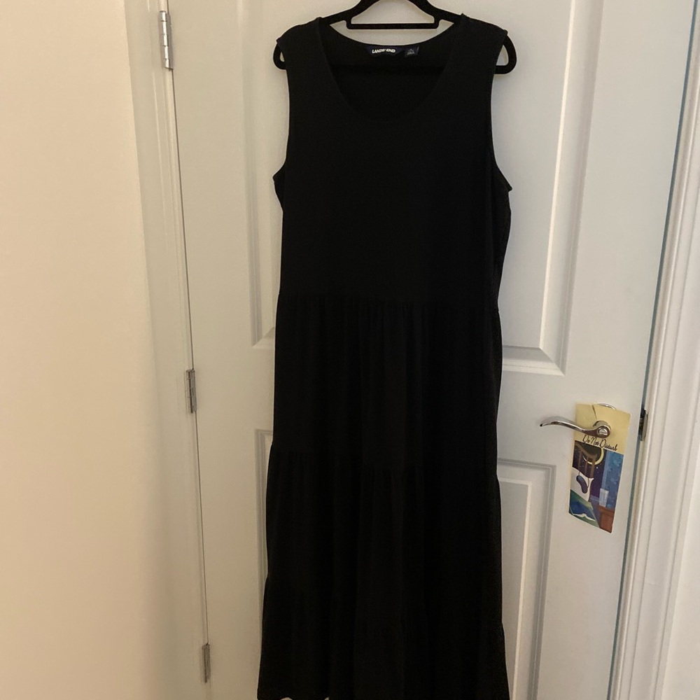 Lands' End Black Maxi Dress